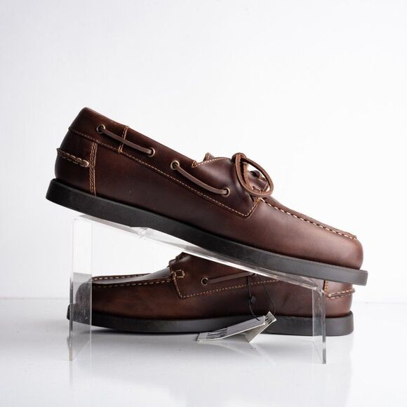 Zara Mens Leather Boat Loafers Shoes Brown Sz US 11 EU 44  2473/320 NWT - Picture 3 of 7